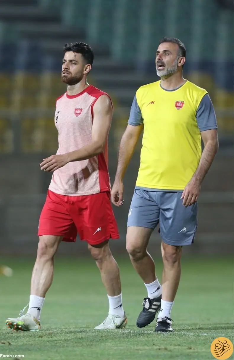 کاپیتان با لباس مربیگری در تمرین پرسپولیس / عکس 2