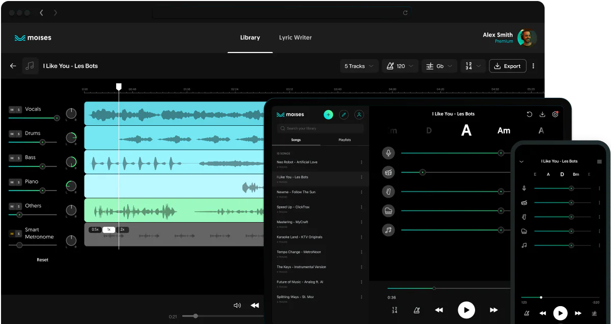 اپلیکیشن Moises: AI Music Editor