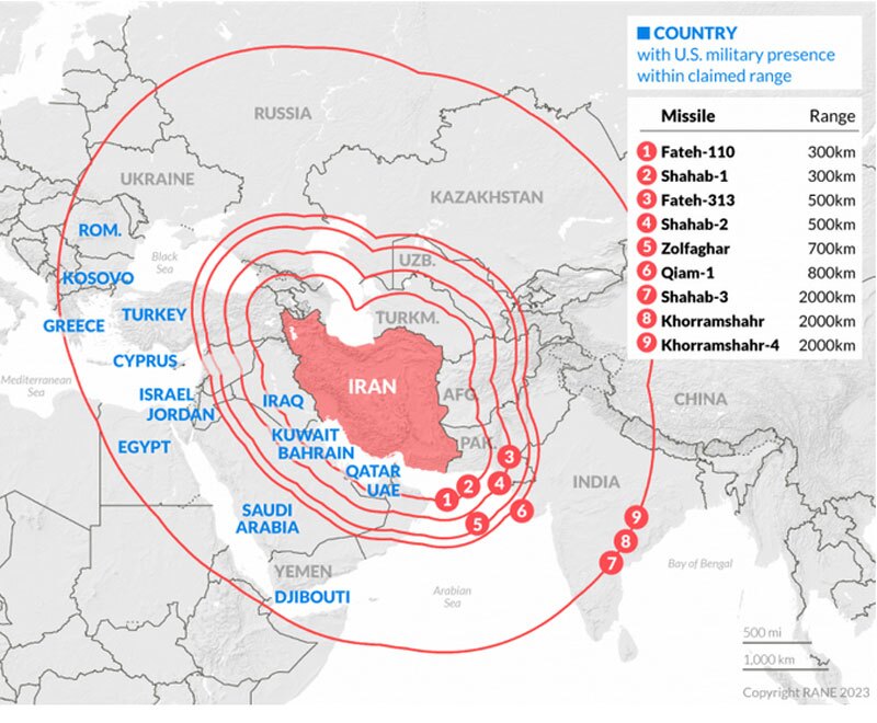 نقشه شعاع بُرد سلاح رعب‌آور ایران موشک های بالستیک / آمریکا و اسرائیل در تیررس 2