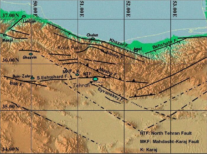 جدیدترین نقاط زلزله خیز تهران |زلزله در تهران دو برابر زلزله ترکیه آسیب‌ وارد می‌کند