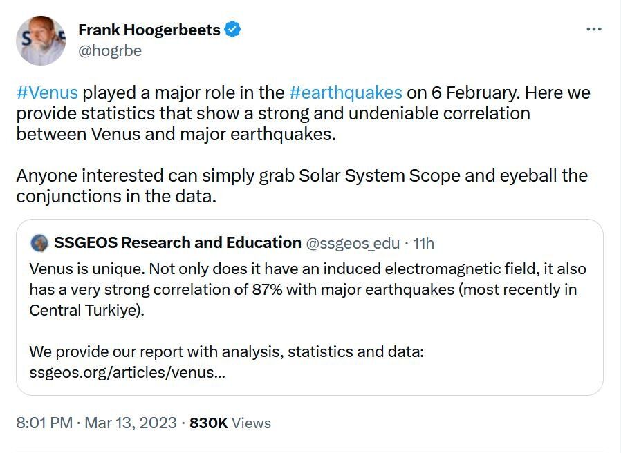 فرانک هوگربیتس، زلزله‌شناس و پیشگوی زلزله