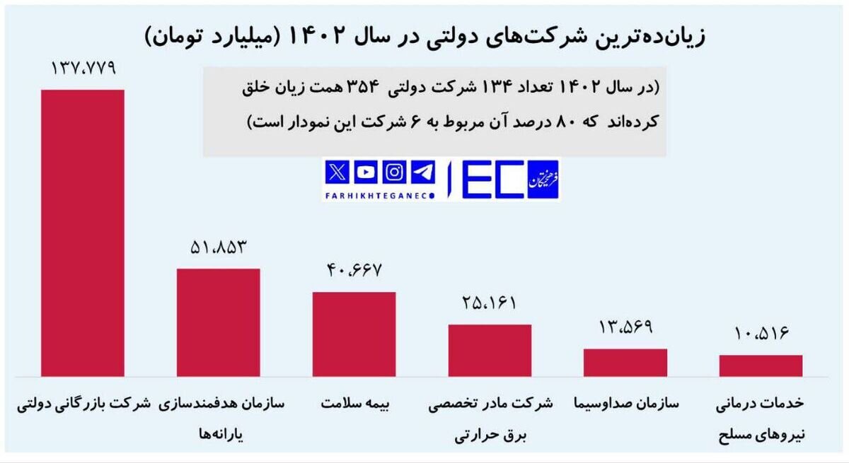 شرکت های دولتی زیاندهی