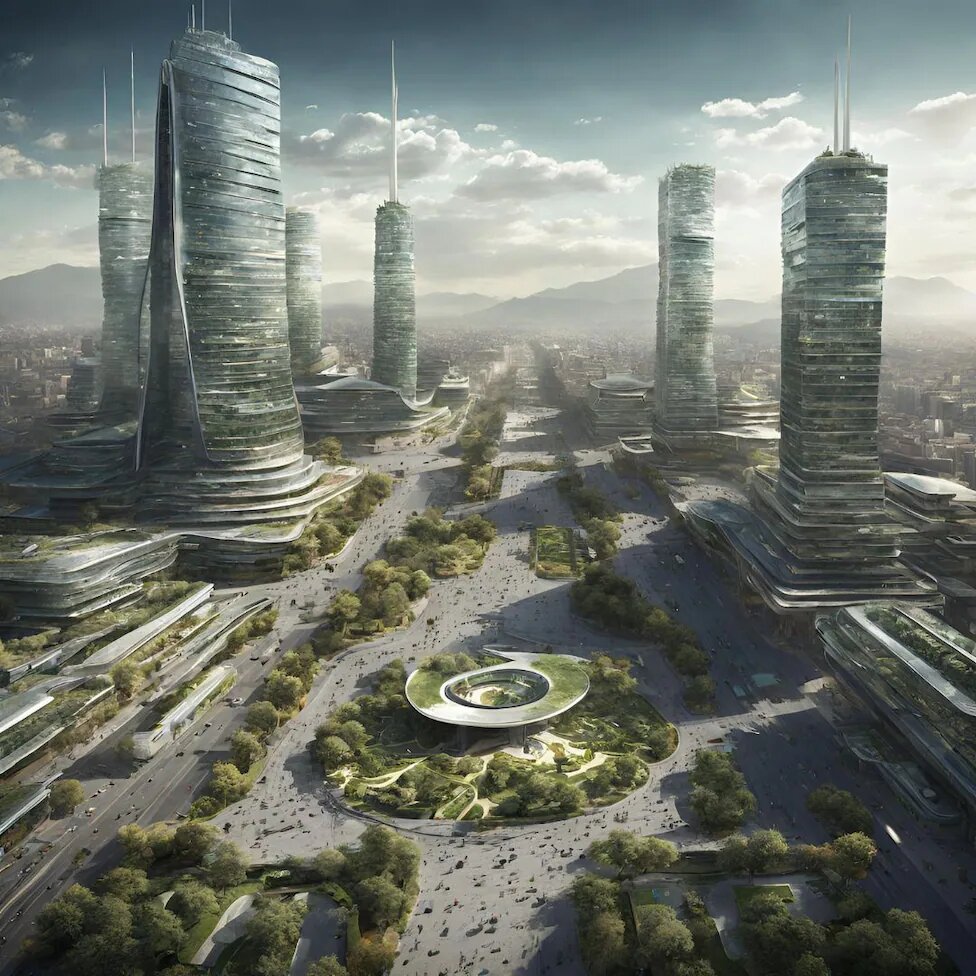شهرهای آینده از نگاه هوش مصنوعی + تصاویر عجیب 13
