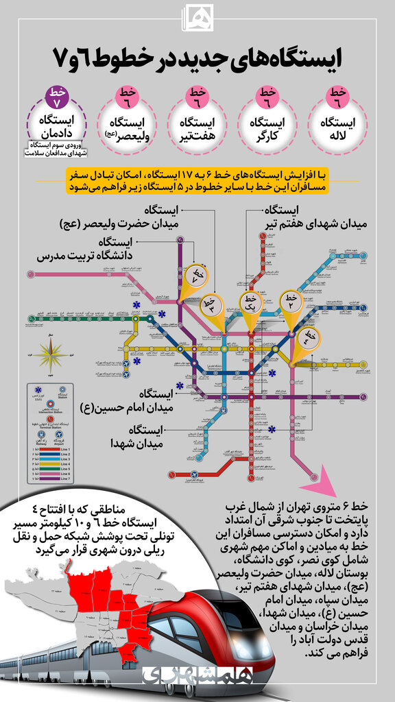 مشخصات ایستگاه های جدید متروی تهران + عکس 2