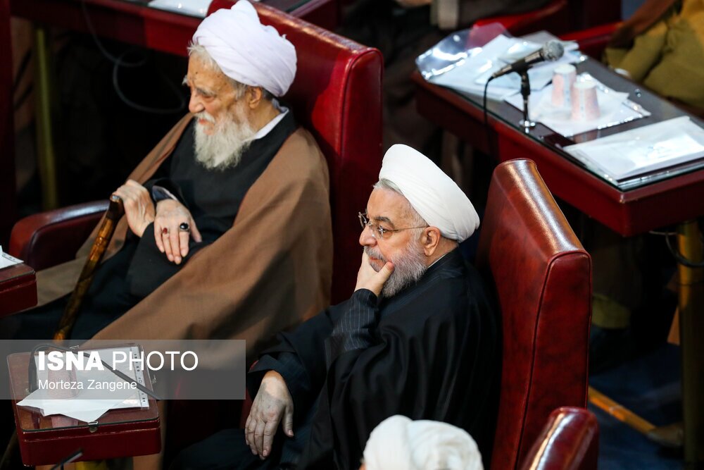 آخرین حضور حسن روحانی در مجلس خبرگان رهبری