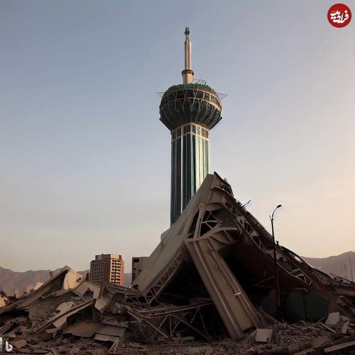  برج میلاد بعد از زلزله  تهران