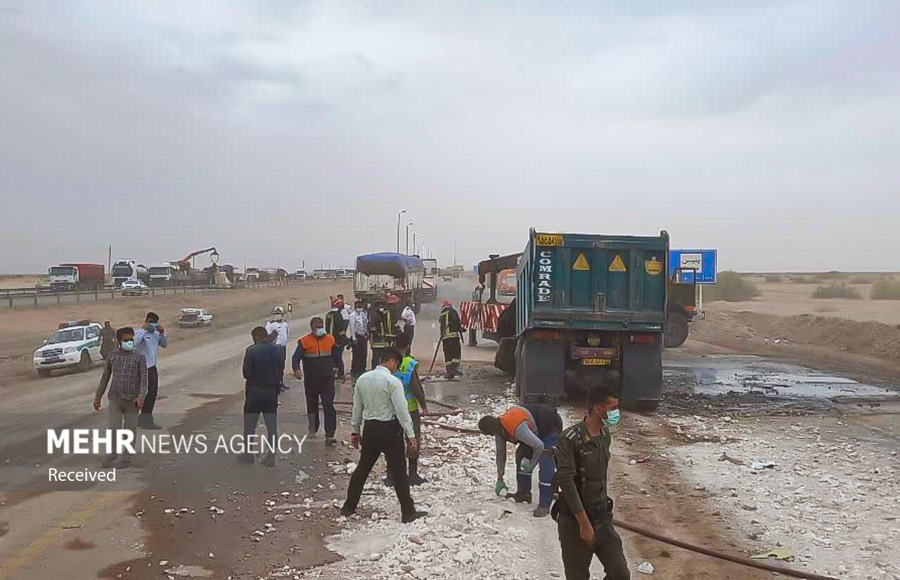 جزئیات دردناک از انفجار مهیب انفجار تانکر سوخت در جاده قم | تعداد مصدومان و جانباختگان اعلام شد + تصاویر 18+ 3