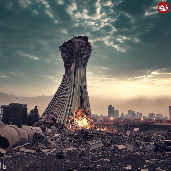  برج میلاد بعد از زلزله  تهران