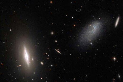 عکس| نگاه هابل به یک کهکشان کم نور و بی شکل