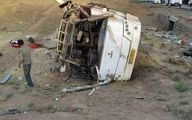 ٣ کشته و ١٥ مصدوم در سانحه واژگونى اتوبوس / تصویر