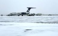 جدیدترین تصاویر از فرودگاه مشهد پس از بارش برف +فیلم