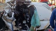 تصادف وحشتناک در شیراز | پژو ۲۰۶ کاملا له شد! +تصاویر