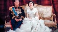 لباس عروس عجیب و ۳۰ کیلویی همسر دوم محمدرضا پهلوی  + عکس