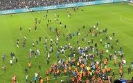 نمای نزدیک از زد و خورد دیشب در فوتبال ترکیه+فیلم