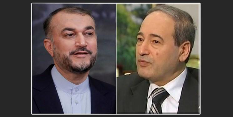 گفت و گوی تلفنی وزرای خارجه ایران و سوریه