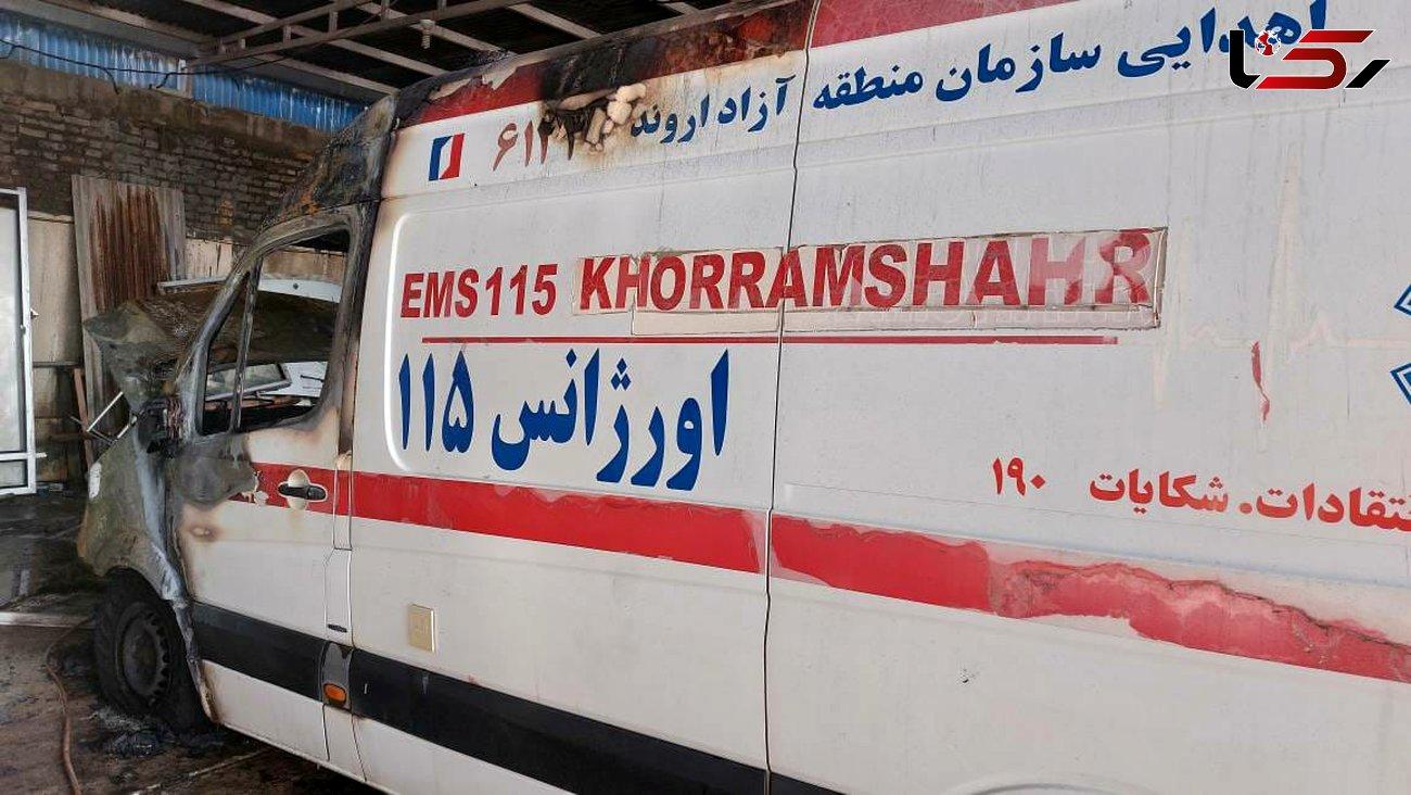 حمله وحشتناک سه نفر به یک آمبولانس و کارشناسان اورژانس در اهواز