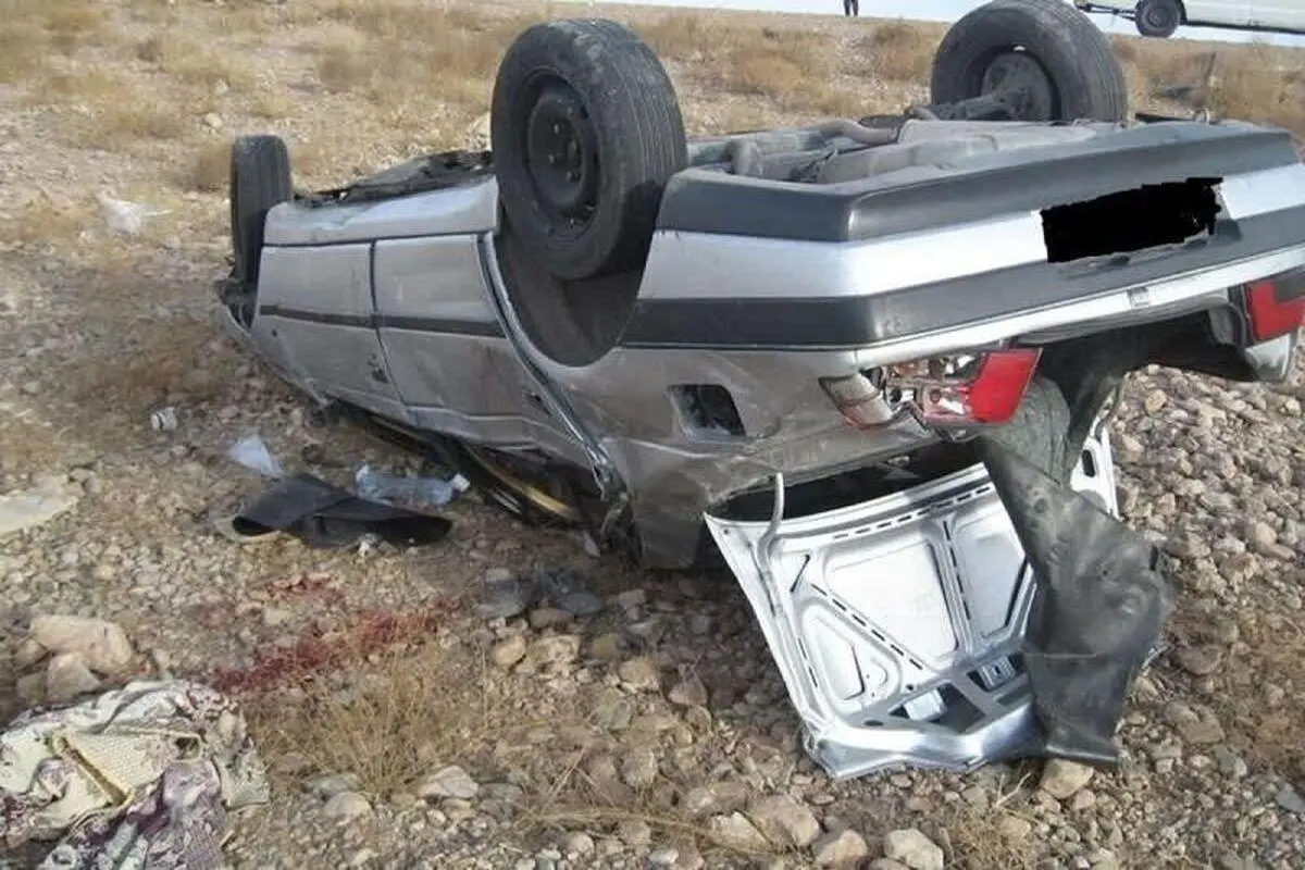 واژگونی مرگبار پژو ۴۰۵ در جاده مرگ