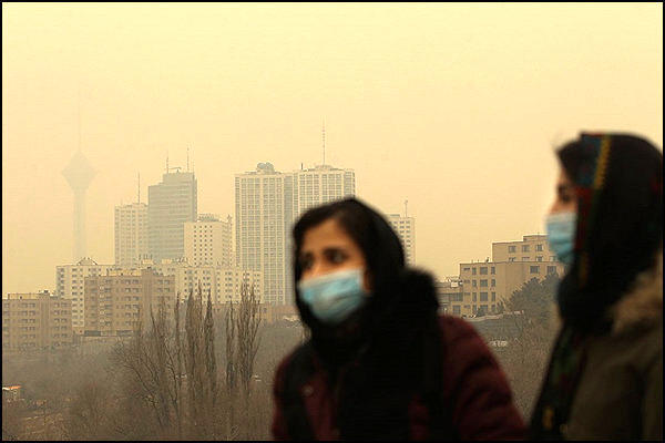 ‌وضعیت هوای تهران قرمز شد