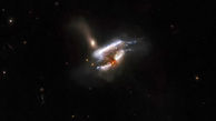 تصویری خیره کننده از برخورد ۳ کهکشان 