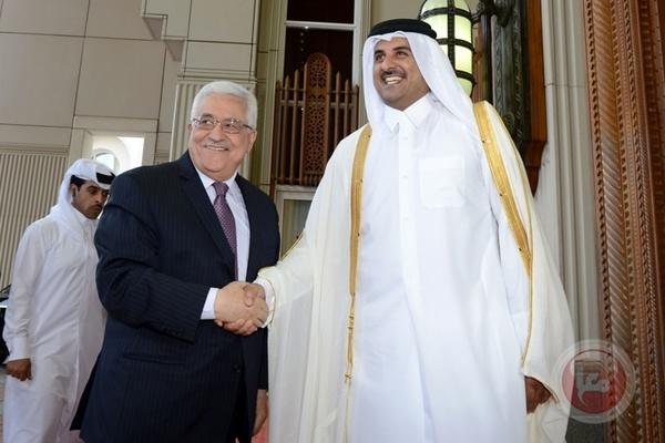 محمود عباس و امیر قطر با یکدیگر گفت‌وگو کردند