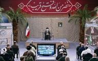 دکور متفاوت حسینیه امام خمینی در دیدار رهبر انقلاب با جمعی از پیشکسوتان + عکس