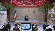 دکور متفاوت حسینیه امام خمینی در دیدار رهبر انقلاب با جمعی از پیشکسوتان + عکس