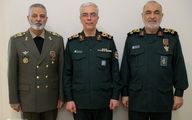 تصویر  3 فرمانده  ارشد نظامی ایران پس از  اقدام رهبر انقلاب+عکس