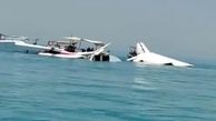 نخستین تصاویر از  هواپیمای  سقوط‌کرده در آب‌های جزیره قشم 