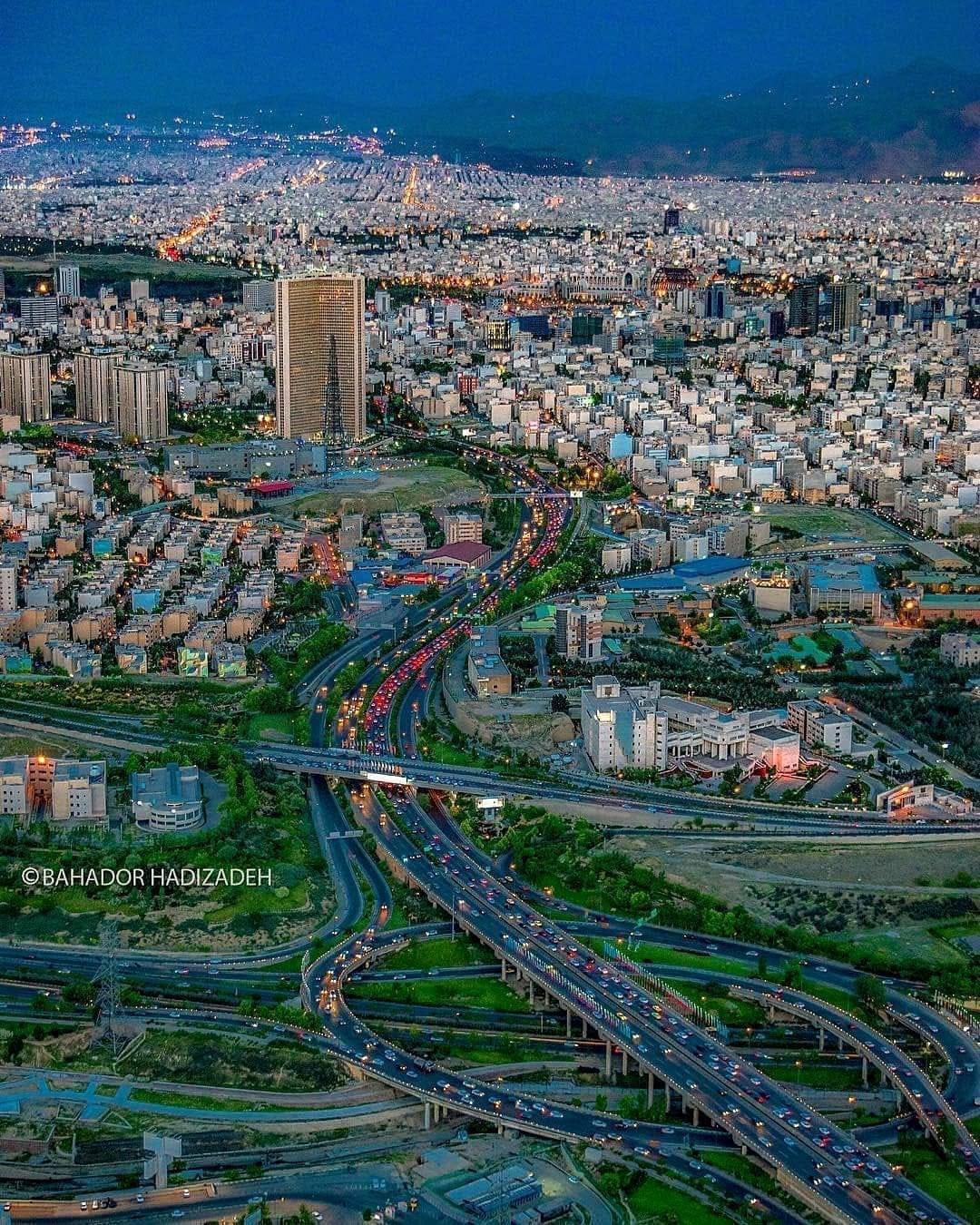 نمایی هوایی از شهر تهران + عکس
