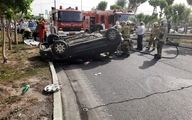 تصادف مرگبار پژو ۲۰۶ در بزرگراه همت تهران