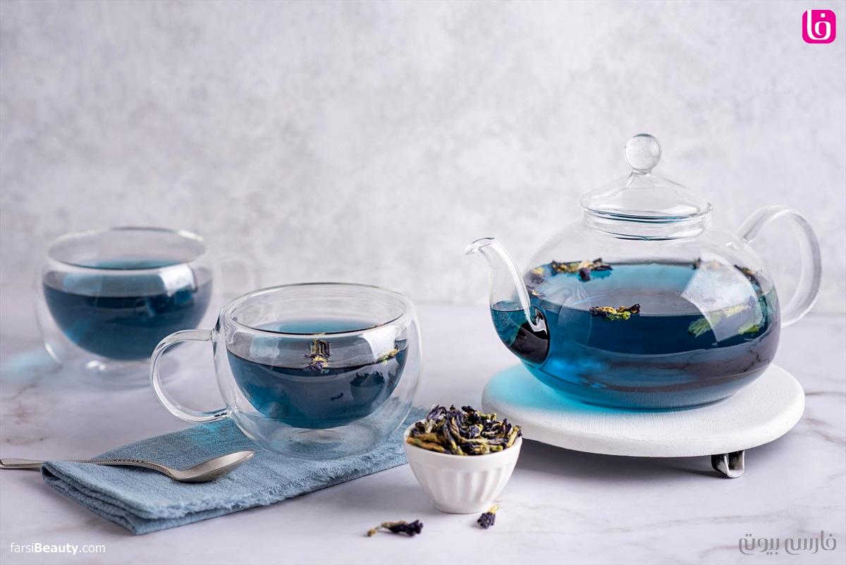 فواید بی‌نظیر چای آبی برای بدن + طرز تهیه در خانه