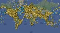 ببینید| نقشه ترافیک هوایی جهان در نخستین روز از سال ۲۰۲۳