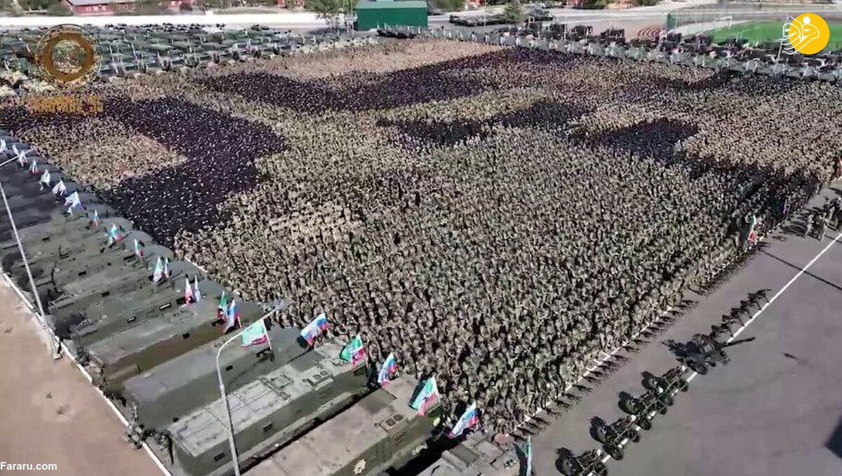 جشن تولد پوتین با حضور هراس افکن ۲۰ هزار جنگجوی چچنی ! /ویدئو