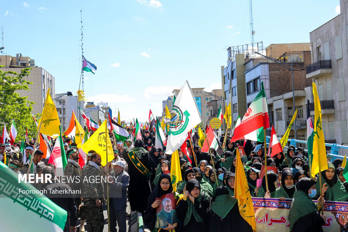 راهپیمایی روز قدس با شعار قدس در آستانه آزادی