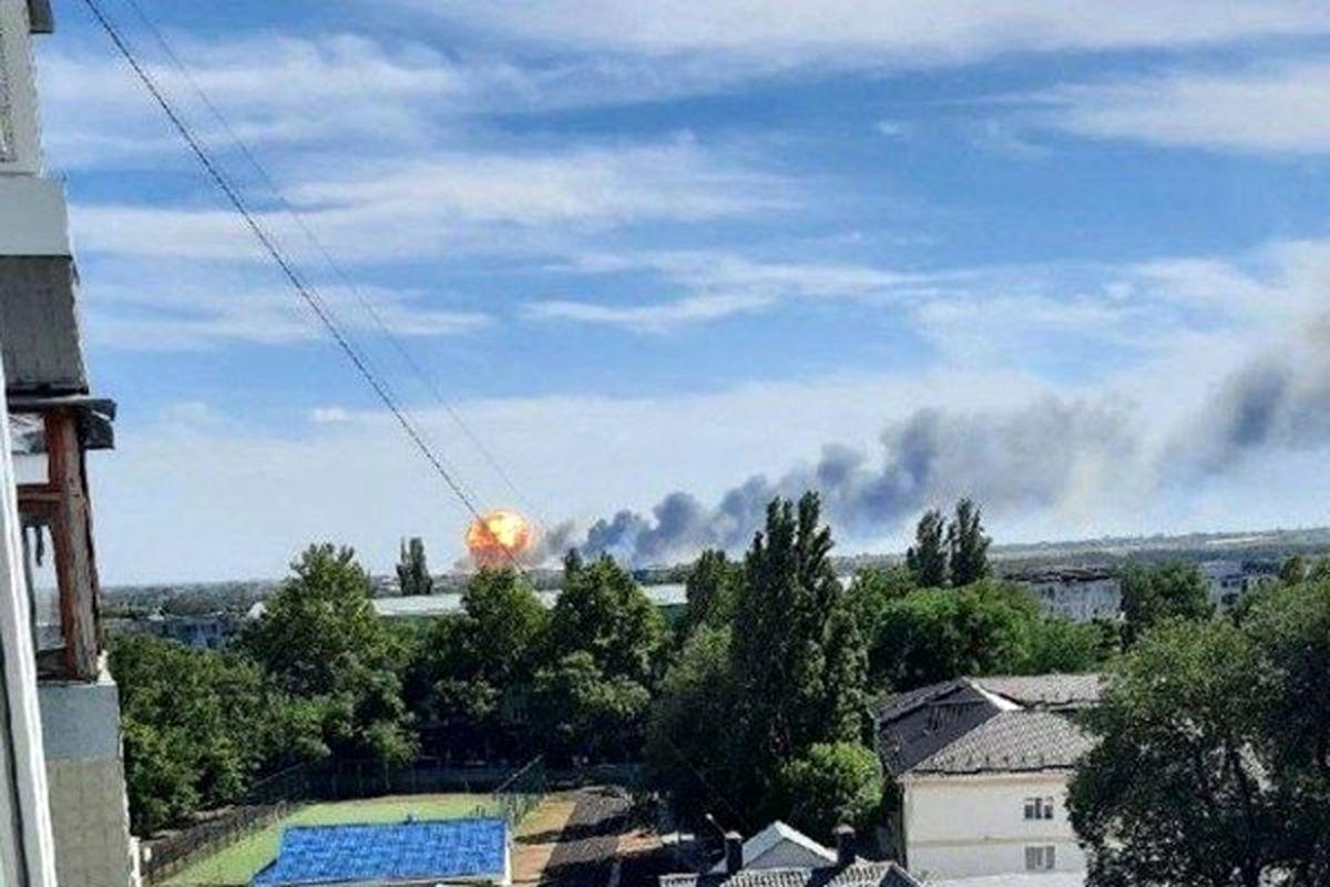 انفجار مهیب در روسیه | اوکراین به پایگاه نظامی روسیه حمله کرد | فیلم
