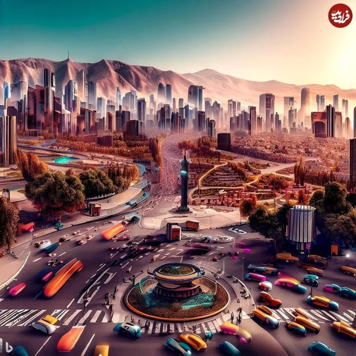 تهران صدسال دیگر از نگاه هوش مصنوعی / تصاویر عجیب