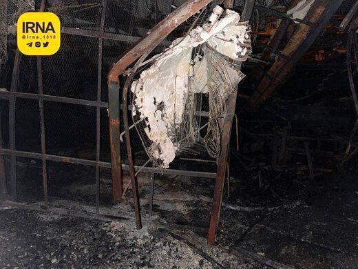 تصاویری از خسارت سنگین آتش‌سوزی در زندان اوین + عکس