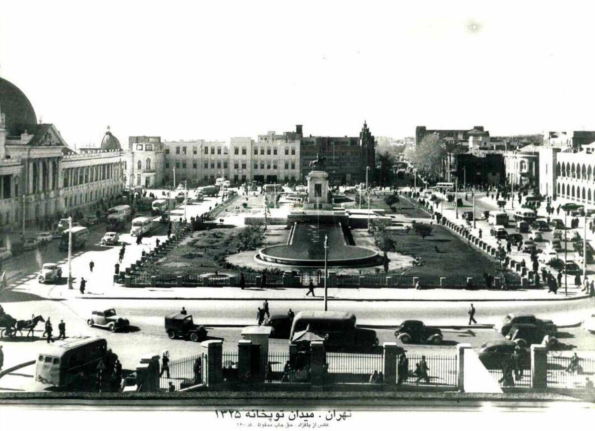 قدیمی‌ترین عکس از میدان معروف تهران +عکس