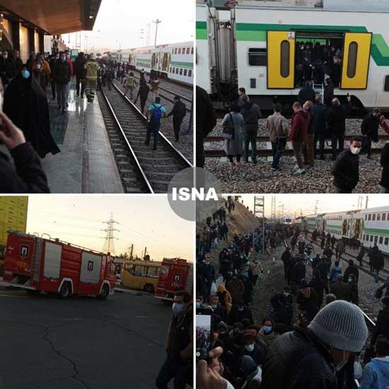 وضعیت متروی تهران - کرج پس از حادثه امروز / عکس