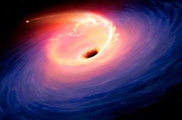 سیاهچاله‌ غول‌پیکر در حال بلعیدن یک ستاره

