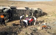 واژگونی خونین اتوبوس مسافربری در آزادراه زنجان - قزوین