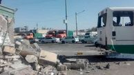 گزارش تسنیم از حادثه حمله با اتوبوس به کلانتری ۱۶ زاهدان + فیلم