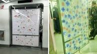 تصاویر جدید روی دیوارهای زنانه مردانه  زاکانی در مترو تهران