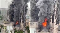 آتش‌سوزی مرگبار در یک مرکز خرید | آسمان سیاه شد! +فیلم