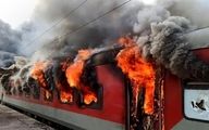 به آتش کشیدن یک قطار با بنزین به دلیل مشاجره