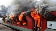 به آتش کشیدن یک قطار با بنزین به دلیل مشاجره