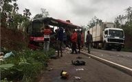 تصادف اتوبوس با کامیون۲۰ کشته برجای گذاشت