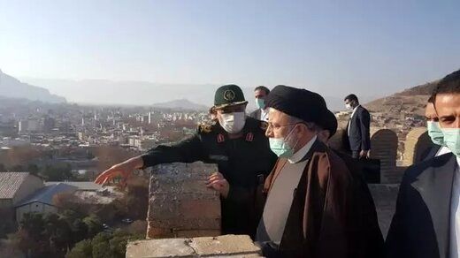 «قلعه‌گردی» رییس جمهور در اولین ساعت سفر به لرستان بدون حضور ضرغامی