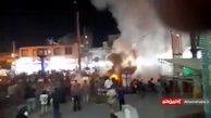 اتفاق هولناک هنگام پرتاب کوکتل مولوتف در مسجد جامع قرچک + فیلم