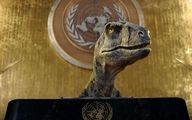 سخنرانی یک دایناسور در سازمان ملل + فیلم